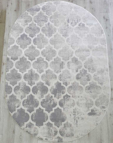 Турецкий ковер 36557A Amatis Reis овальный (Акрил, серый)