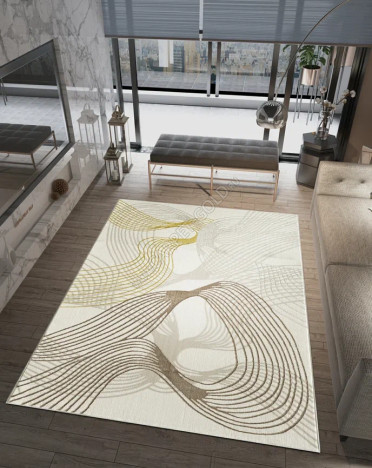 Ковер турецкий 0352A Planeta		 (Полиэстер, кремовый)