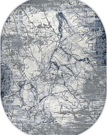 Ковер турецкий 37941A Regnum овальный (Полипропилен, синий, серый)
