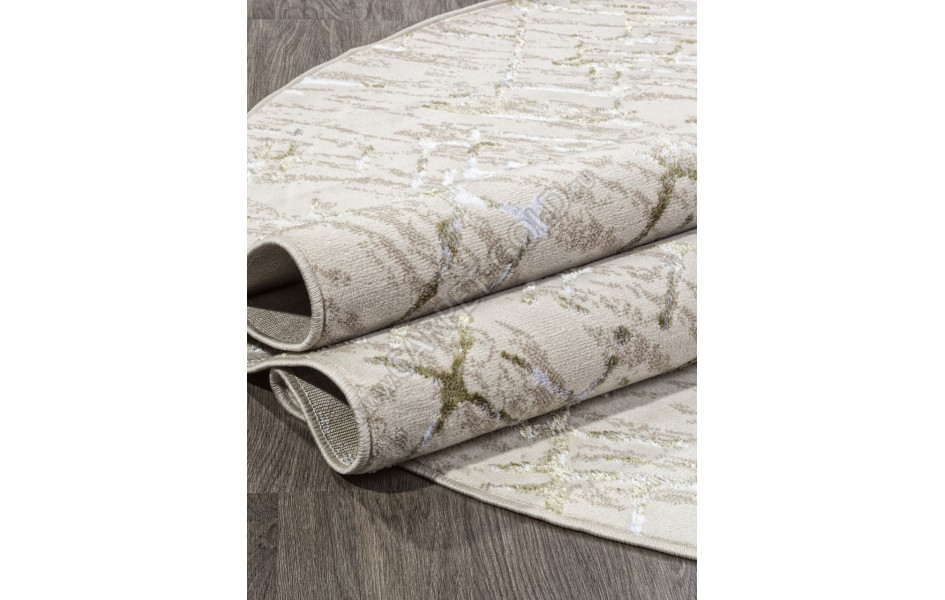 Ковер F164 - CREAM-GREEN - Овал - коллекция LIMAN