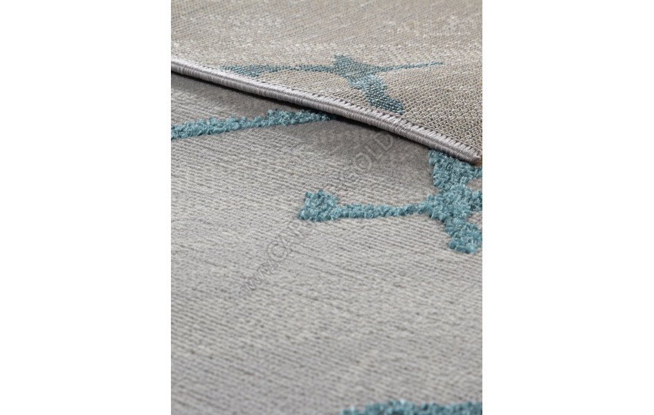 Ковер F164 - GRAY-D.BLUE - Дорожка - коллекция LIMAN